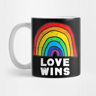 Love Wins Flag Gay Ally Pride Month LGBTQ Men Women Mug